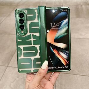 Compatible with Samsung Z Fold4 Phone Case with Built-in Screen Protector | Hinge Protection | Full Body Ultra-Thin Anti-Scratches Shockproof Protective Cover for Samsung Galaxy Z Fold 4 5G, Green