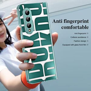 Compatible with Samsung Z Fold4 Phone Case with Built-in Screen Protector | Hinge Protection | Full Body Ultra-Thin Anti-Scratches Shockproof Protective Cover for Samsung Galaxy Z Fold 4 5G, Green