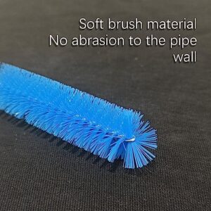 CPAP Tube Cleaning Brush, Hose Brush, 7 ft, Stainless Steel, with Mask Brush, for Universal Hose Diameters 19mm and 15mm (Blue)