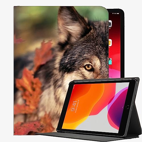 Hubin Compatible with iPad Air 5th Generation Case 2022/ iPad Air Case 4th Generation 10.9'', Muzzle Nose Wolf Look Whit Auto Sleep/Wake Up