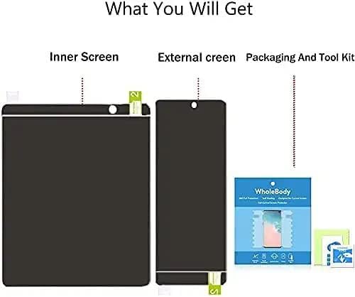 Cyxunand For Samsung Galaxy Z Fold 5 Privacy Screen Protector Anti-Peeping Nano Soft Film Outer Screen+Inner Screen Anti-Peeping Soft film Anti-Spy Protective Film