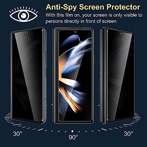 Cyxunand For Samsung Galaxy Z Fold 5 Privacy Screen Protector Anti-Peeping Nano Soft Film Outer Screen+Inner Screen Anti-Peeping Soft film Anti-Spy Protective Film