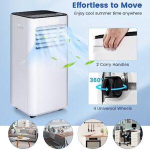 Portable Air Conditioners, SIMOE 10000BTU Portable AC Unit with Dehumidifier & Fan Mode, Rooms up to 350 sq.ft, with Remote Control & 24Hrs Timer, Installation Kit Included, for Home Garage