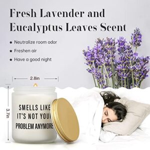 Retirement Gifts for Women Men, Funny Retiring Farewell Gifts for Coworkers Boss, Retired Gift for Friend Nurse Teacher Dad Mom, Leaving Job Divorce Breakup Going Away Present, Lavender Scented Candle