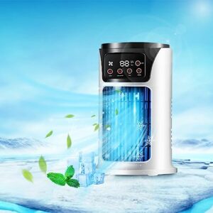 portable a𝐢r conditioners, evaporative a𝐢r cooler 3 speeds,usb personal evaporative a𝐢r cooler, portable humidifier f𝐚n for room kitchen office desk bedroom camping