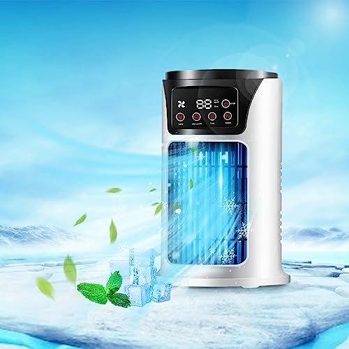 Portable A𝐢r Conditioners, Evaporative A𝐢r Cooler 3 Speeds,USB Personal Evaporative A𝐢r Cooler, Portable Humidifier F𝐚n for Room Kitchen Office Desk Bedroom Camping