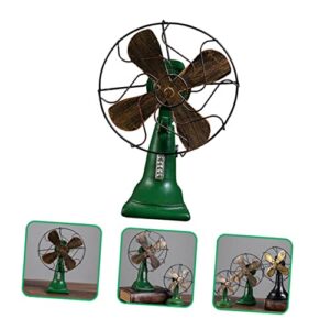 Holibanna Vintage Home Decor Decorative Desk Fan Statues for Home Decor Old Style Fan Coffee Decor Desk Fans Coffee Decorations Retro Desktop Ornament Resin Desktop Decoration Party Decor