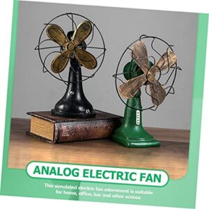 Holibanna Vintage Home Decor Decorative Desk Fan Statues for Home Decor Old Style Fan Coffee Decor Desk Fans Coffee Decorations Retro Desktop Ornament Resin Desktop Decoration Party Decor