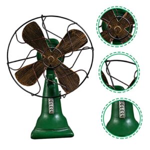 Holibanna Vintage Home Decor Decorative Desk Fan Statues for Home Decor Old Style Fan Coffee Decor Desk Fans Coffee Decorations Retro Desktop Ornament Resin Desktop Decoration Party Decor