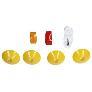 Bonwuno Flag Football Set, 10 Player Football Belts Flags Kit 10 Belts 4 Cone 30 Flags for Playing (Red and Yellow)