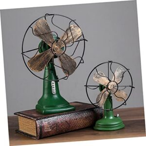 LIFKOME Vintage Home Decor Vintage Table Fan Resin Fan Vintage Table Fan Ornament Desk Trinkets Miniatures Desktop Decor Old Style Fan-shaped Decor Vintage Fan-shaped Adornment Party Decor