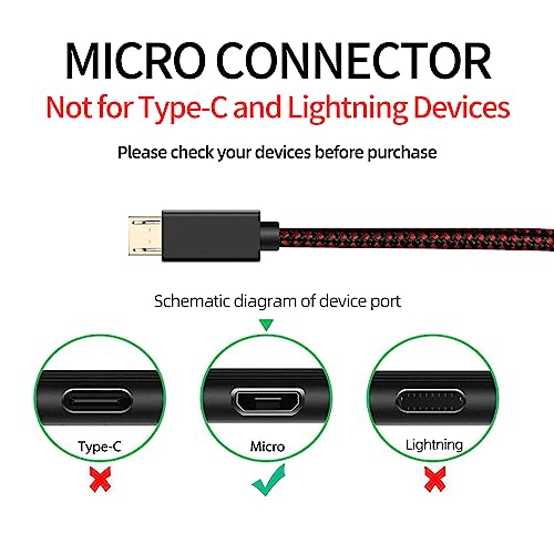 2 Pack 8 Inches Power Cable for Amazon Fire TV Stick Power up Your Fire Stick from Your TV's USB Port, Micro USB Cable for Amazon Fire Stick Power Cord