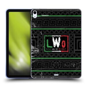 head case designs officially licensed wwe lwo pattern latino world order soft gel case compatible with apple ipad air 2020/2022