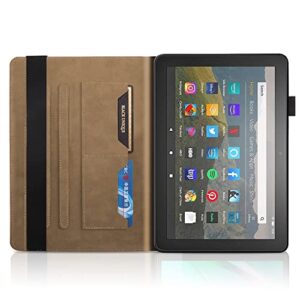 Tablet PC Case Compatible with Kindle Fire 7 Tablet Case 2022 12th PU Leather Case Flip Wallet Protective Cover Tree of Life Tablet Case Card Slot Tablet PC Cover Tablet Home (Color : Brown)