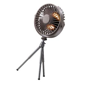 ukcoco 1 set fan small fan vintage table fan table stand fan rechargeable fan small battery fan small portable fan office table fan table cooling fan lovely desk fan plastic grey office