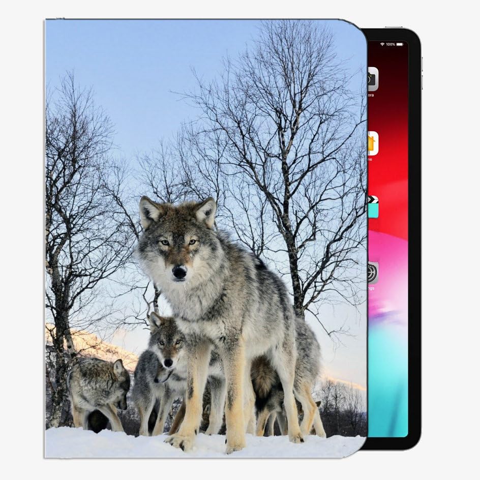 Wugao Wugao iPad Air 5th Generation Case 2022/iPad Air 4th 2020 Case 10.9 Inch,Landscape Pine Trees Wolf A057 Auto Wake/Sleep Feature Standing Cover