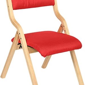 wzzqzr Comfortable Guest Chair-ChangSQ Outdoor Dining Chair, Barbecue Chair Director's Chair Rest Chair Folding Chair Convenient Chair Home Chair Office Chair Office Supplies (Color : Red)