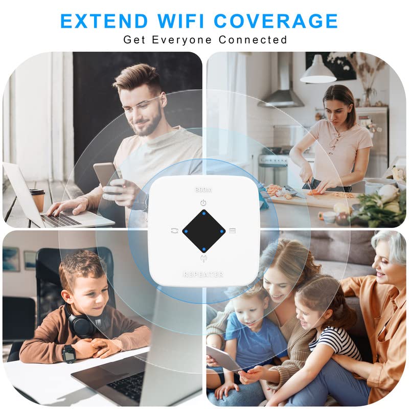 WiFi Extender, WiFi Extenders Signal Booster for Home, WiFi Booster and Signal Amplifier Covers Up to 4500 Sq. ft and 30 Devices, Internet Amplifier WiFi Repeater