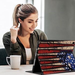 Case for iPad Pro 11 Inch 4th/3rd/2nd/1st Generation 2022/2021/2020/2018, Fit Also iPad Air 4/5 th 10.9 inch Adjustable Stand Auto Sleep/Wake, American Flag Baseball