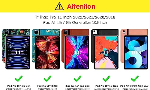 Case for iPad Pro 11 Inch 4th/3rd/2nd/1st Generation 2022/2021/2020/2018, Fit Also iPad Air 4/5 th 10.9 inch Adjustable Stand Auto Sleep/Wake, American Flag Baseball