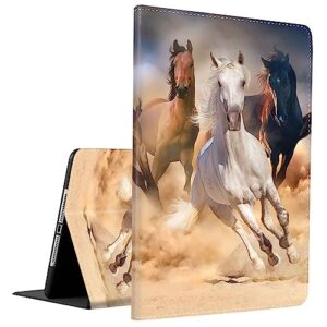 case for ipad pro 11 inch 4th/3rd/2nd/1st generation 2022/2021/2020/2018, fit also ipad air 4/5 th 10.9 inch adjustable stand auto sleep/wake, horse
