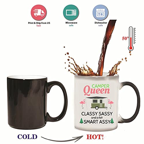 Classy Saucy Gift for Smart Assy Camper Queen 11oz 15oz Color Changing Mug