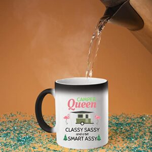 Classy Saucy Gift for Smart Assy Camper Queen 11oz 15oz Color Changing Mug