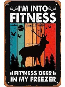 this is my deer hunting birthday gift 1 premium metal signs vintage kitchen garden bathroom man cave bar farm fence gift 8x12inch