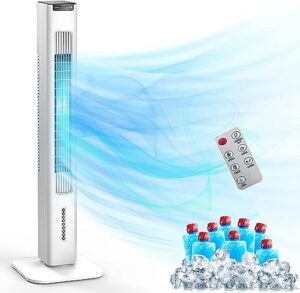 41'' portable air conditioners, 3-1 evaporative air cooler w/remote, 15h timer, 90° swing, portable ac with 1700ml water tank, 8 ice boxes, 3 modes 3 speeds cooling tower fan for room home office