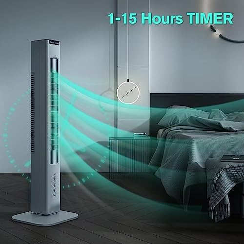 41'' Portable Air Conditioners, 3-1 Evaporative Air Cooler w/Remote, 15H Timer, 90° Swing, Portable AC with 1700ML Water Tank, 8 Ice Boxes, 3 Modes 3 Speeds Cooling Tower Fan For Room Home Office