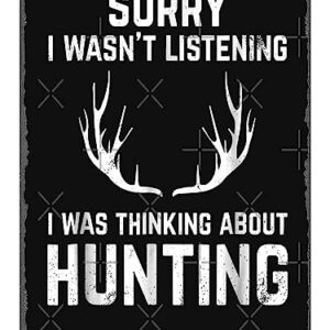 Funny Hunting Gift for Bow and Rifle Deer Hunters Metal Signs Vintage Wall Art Kitchen Bar Farm School Man Cave Gift 8x12inch