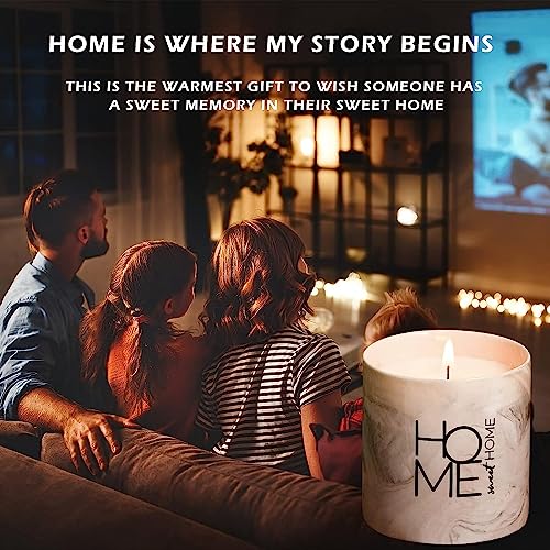 Freejac New Home Gift for Home Sweet Home Decor Housewarming Gift for Women Men Friends House Warming Decoration Party New Homeowner Gifts for Someone Moving Away Sage Scented Candle for Stress Relief