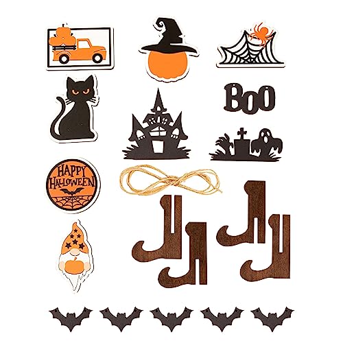 Halloween Tiered Tray Decor Bundle Wooden Mini Sign Living Room Fireplace Farmhouse Decors for Tiered Tray Office Tiered Tray Set Tiered Tray Decors Set Tiered Tray Items Bedroom Wooden Decor