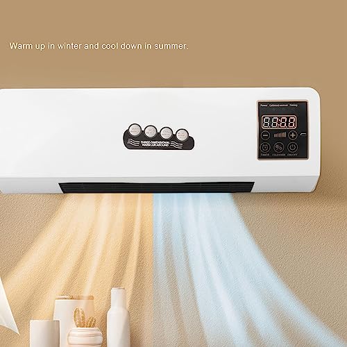 Air Conditioner Fan Warm Fan with Remote Control, Portable Air Conditioner Natrue Fan, Small Air Conditioner Heater Portable Wall Mounted Air Conditioning Hot Fan for Office, Bedroom, Living Room