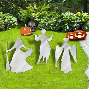 Metal Stakes For Yard Halloween Decorations Outdoor Scary Family Home Front Yard Sign 1PC