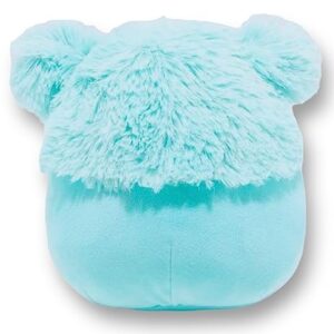 Squishmallows Official Kellytoy 11 Inch Teal Turquoise Bigfoot with Pink Flower in Hair Stuffed Animal Plush Toy - Fantasy Squad (Joelle Bigfoot 11 Inch, Teal Turquoise with Pink Flower in Hair)