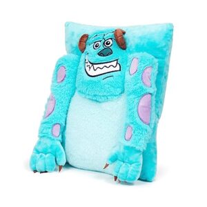 Jay Franco Disney Monsters Inc. Sully 3D Snuggle Plush Pillow - Super Soft Blue Pillow - Measures 15 Inches