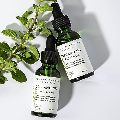 Oregano Oil Body Serum - All Natural Potent Formula to Help Nourish and Heal The Skin & Treat Eczema, Ringworm, Jock Itch, Cracked Skin, Nail Fungus and Much More - Vegan Made in The USA