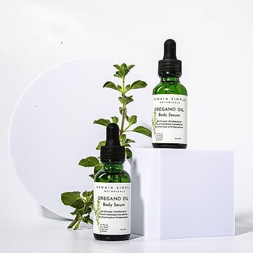 Oregano Oil Body Serum - All Natural Potent Formula to Help Nourish and Heal The Skin & Treat Eczema, Ringworm, Jock Itch, Cracked Skin, Nail Fungus and Much More - Vegan Made in The USA