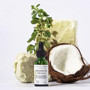 Oregano Oil Body Serum - All Natural Potent Formula to Help Nourish and Heal The Skin & Treat Eczema, Ringworm, Jock Itch, Cracked Skin, Nail Fungus and Much More - Vegan Made in The USA