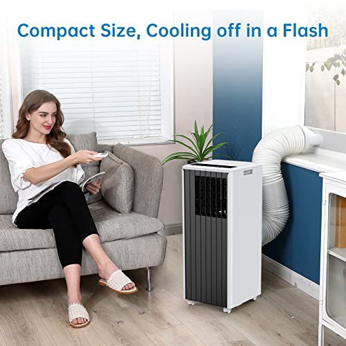 ACONEE 8000 BTU Portable Air Conditioners Cools up to 350 Sq.ft, Portable AC Unit with Cool, Dry, Fan Modes, Remote Control, Window Kit, Personal AC Unit for Bedroom