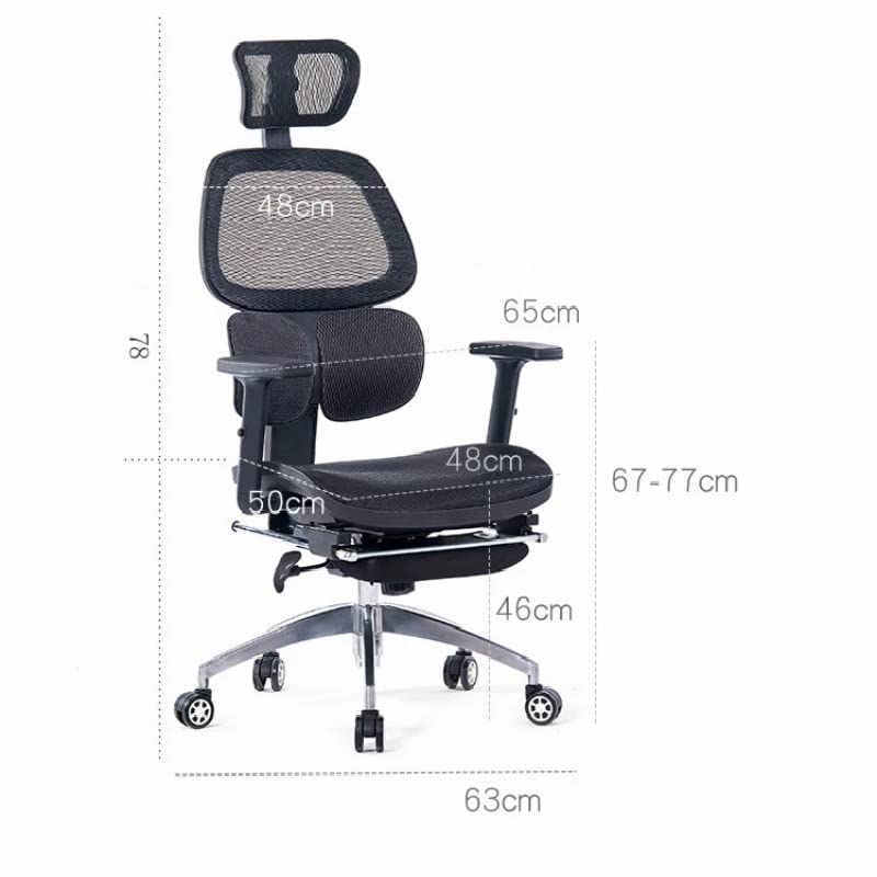 ZLBYB Computer Chair Household Ergonomic Office Chair Reclining Lifting Swivel Mesh Staff Chair Chaise