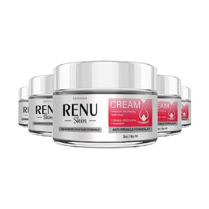 lamoos renu skin - renu skin cream anti-wrinkle formula (5 pack, 10oz)