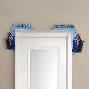 creative door corner decor - i saw that jesus door sitter wood funny door sign bless this home wall decor halloween jesus sign christian church door hangerfor mirror cabinet drawer furniture(na68)