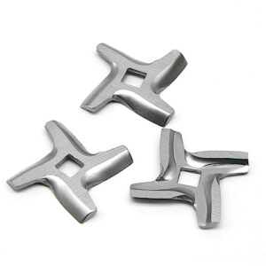 3pcs meat grinder knife mincer blade with square hole spare parts compatible with moulinex hv6 type a133 kitchen appliance