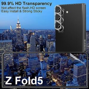 Qoosea [2+2+2 Pack for Samsung Galaxy Z Fold 5 Screen Protector Soft Full Cover Full Inner & Back Screen High Definition Anti Scratch Bubble Free Screen Protector for Galaxy Z Fold 5