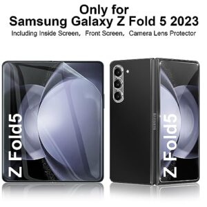 Qoosea [2+2+2 Pack for Samsung Galaxy Z Fold 5 Screen Protector Soft Full Cover Full Inner & Back Screen High Definition Anti Scratch Bubble Free Screen Protector for Galaxy Z Fold 5