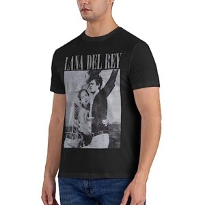Lana Music Del Singer Rey Nfr Mens T Shirt Cotton Sports Graphic Crewneck Short Sleeve Clothing Black Large