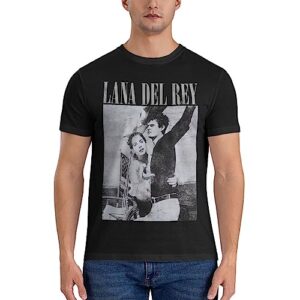 Lana Music Del Singer Rey Nfr Mens T Shirt Cotton Sports Graphic Crewneck Short Sleeve Clothing Black Large