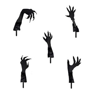 Halloween Yard Sign Stakes Decorative Ghost Hand Garden Stakes Outdoor Decorations Yard Art Decor Yard Yard Signs Halloween Outdoor Statues Props Scary Holiday Home Patio Party Supplies (A04)